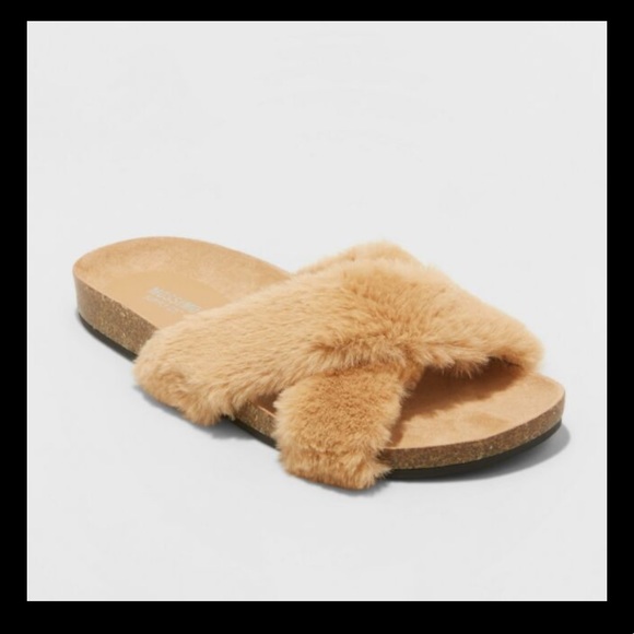 Mossimo Supply Co. Shoes - Mossimo Faux Fur Slides